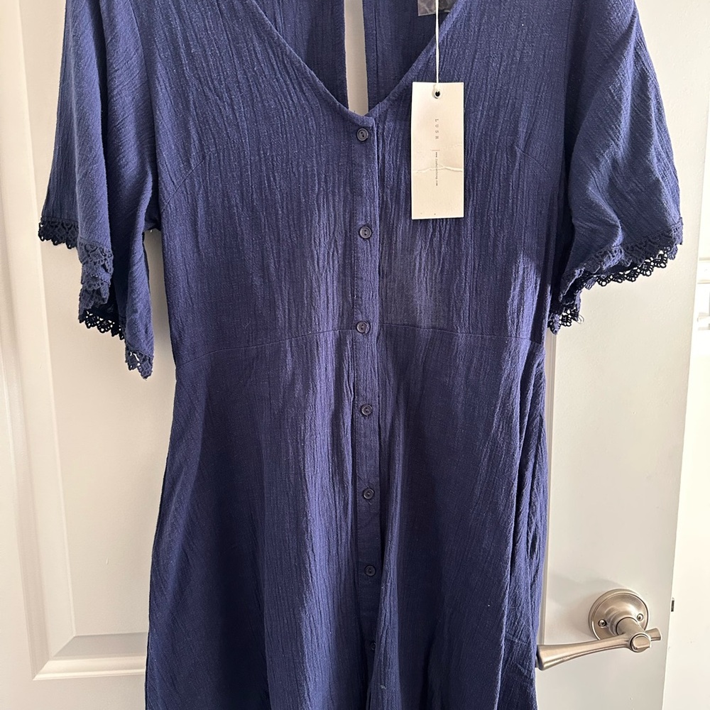 Lush Navy Mini Dress